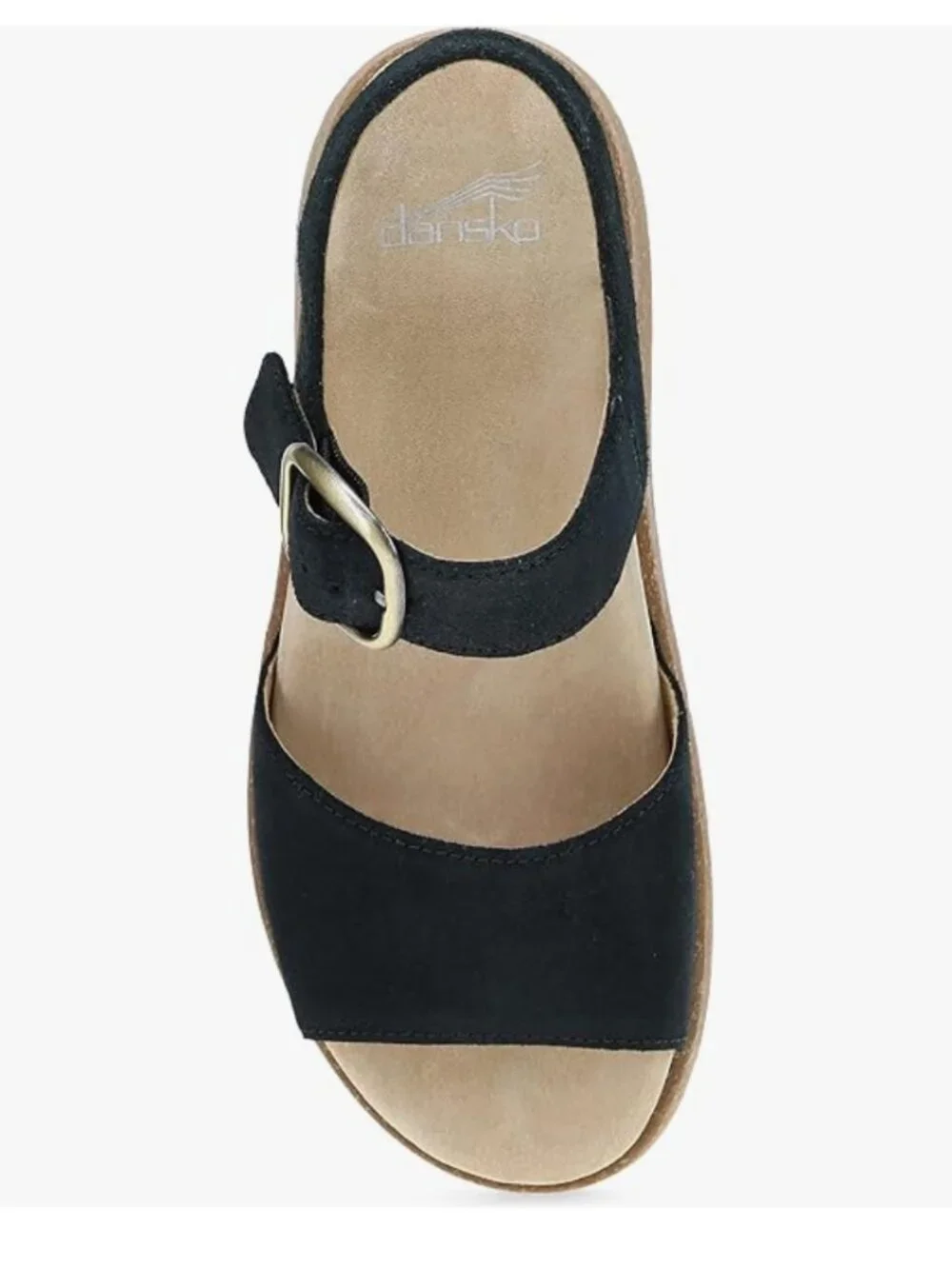 NIB $150 Dansko Bianca Wedge Black Suede Sandal in size 36!